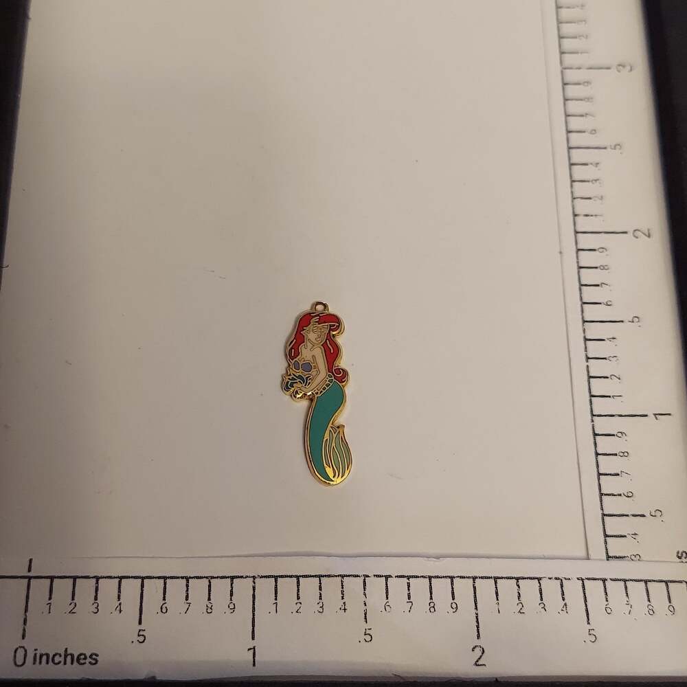 Disney Ariel Enamel Charm Pendant for Very Thin Necklace Chain